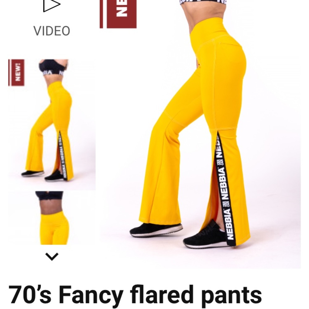 ISO Nebbia flare pants in yellow